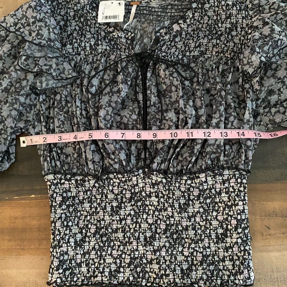 NWT Free People Beatrice Floral Top - Picture 12 of 12